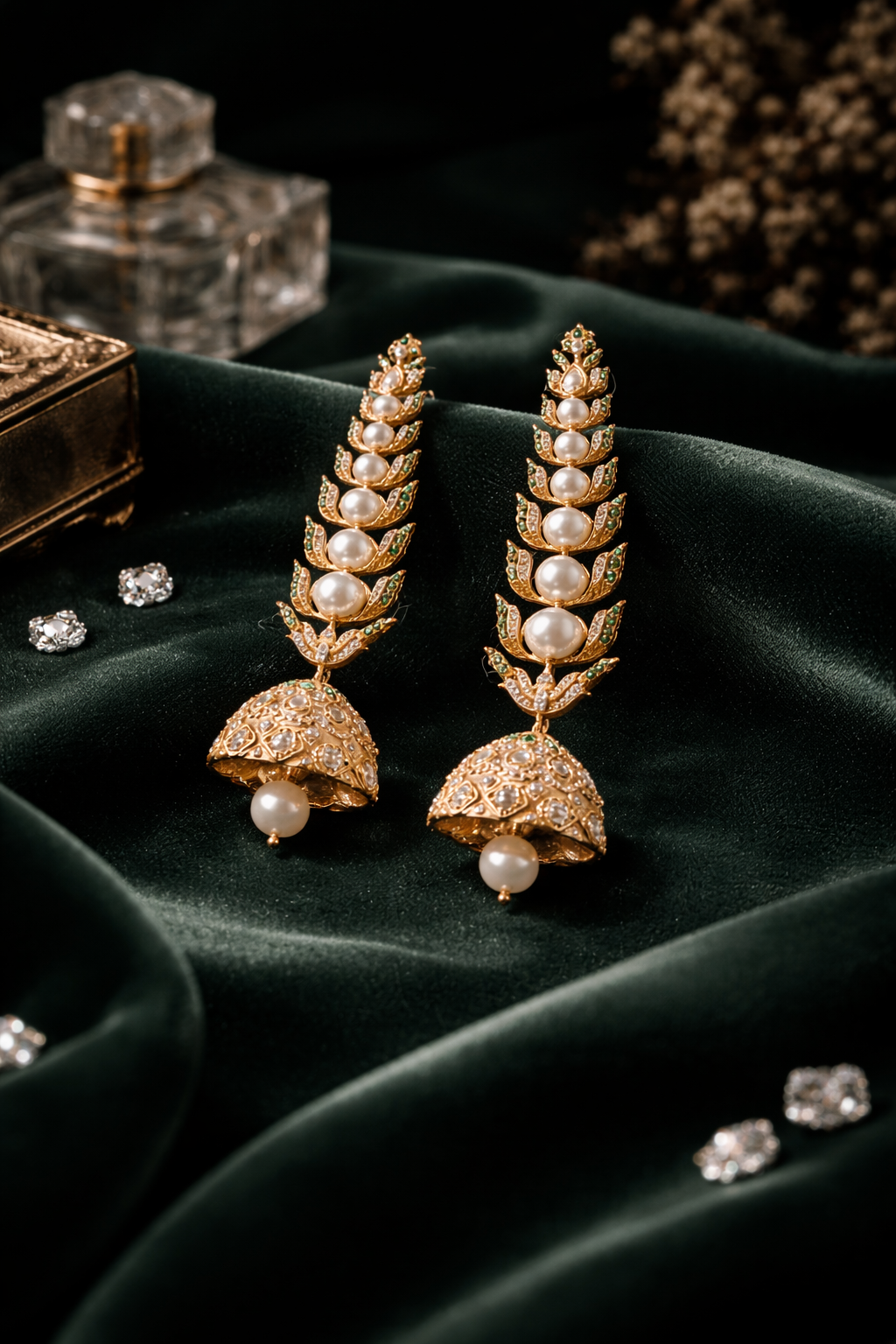 Crownleaf Polki Drops Earrings