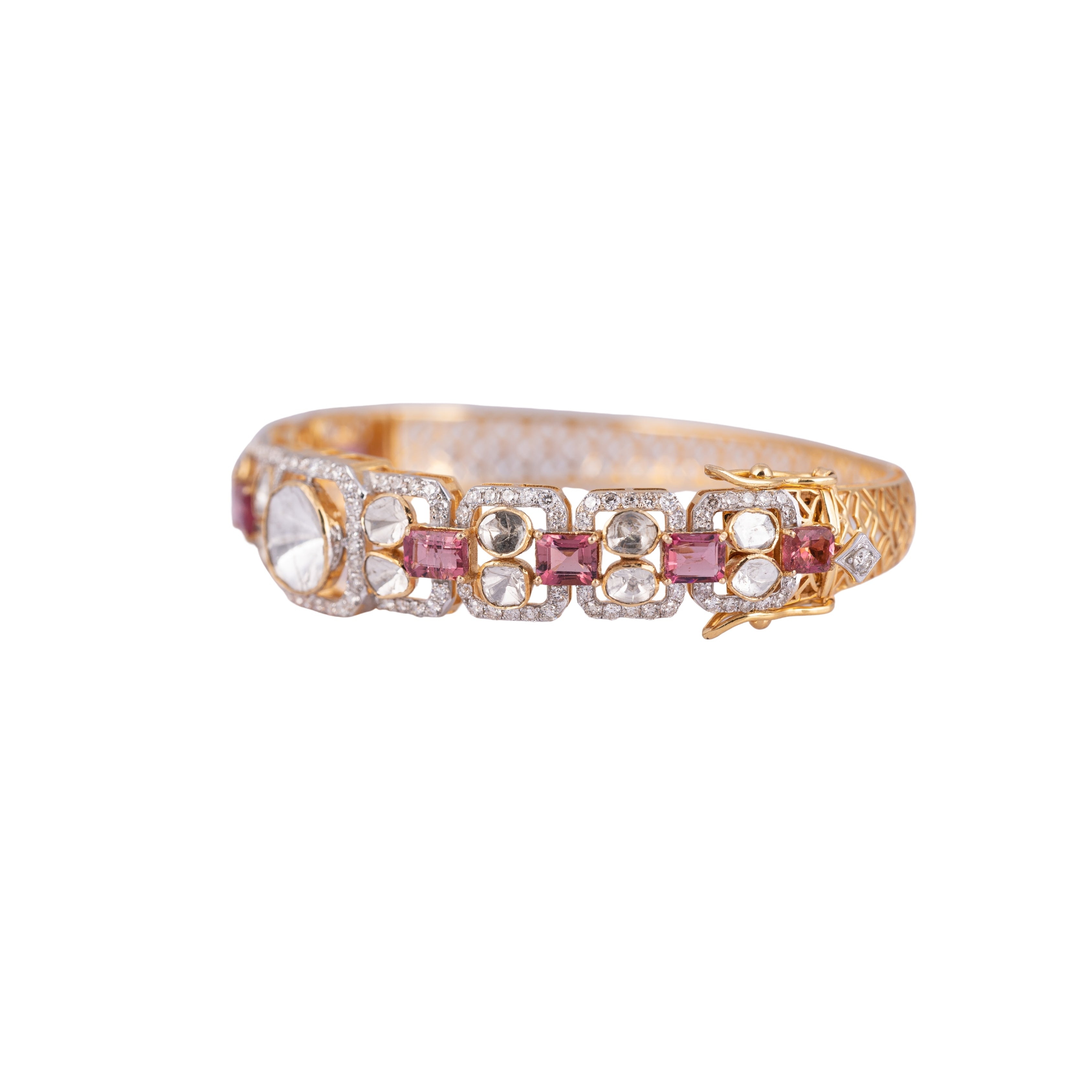 Pink Prism Polki Bangle