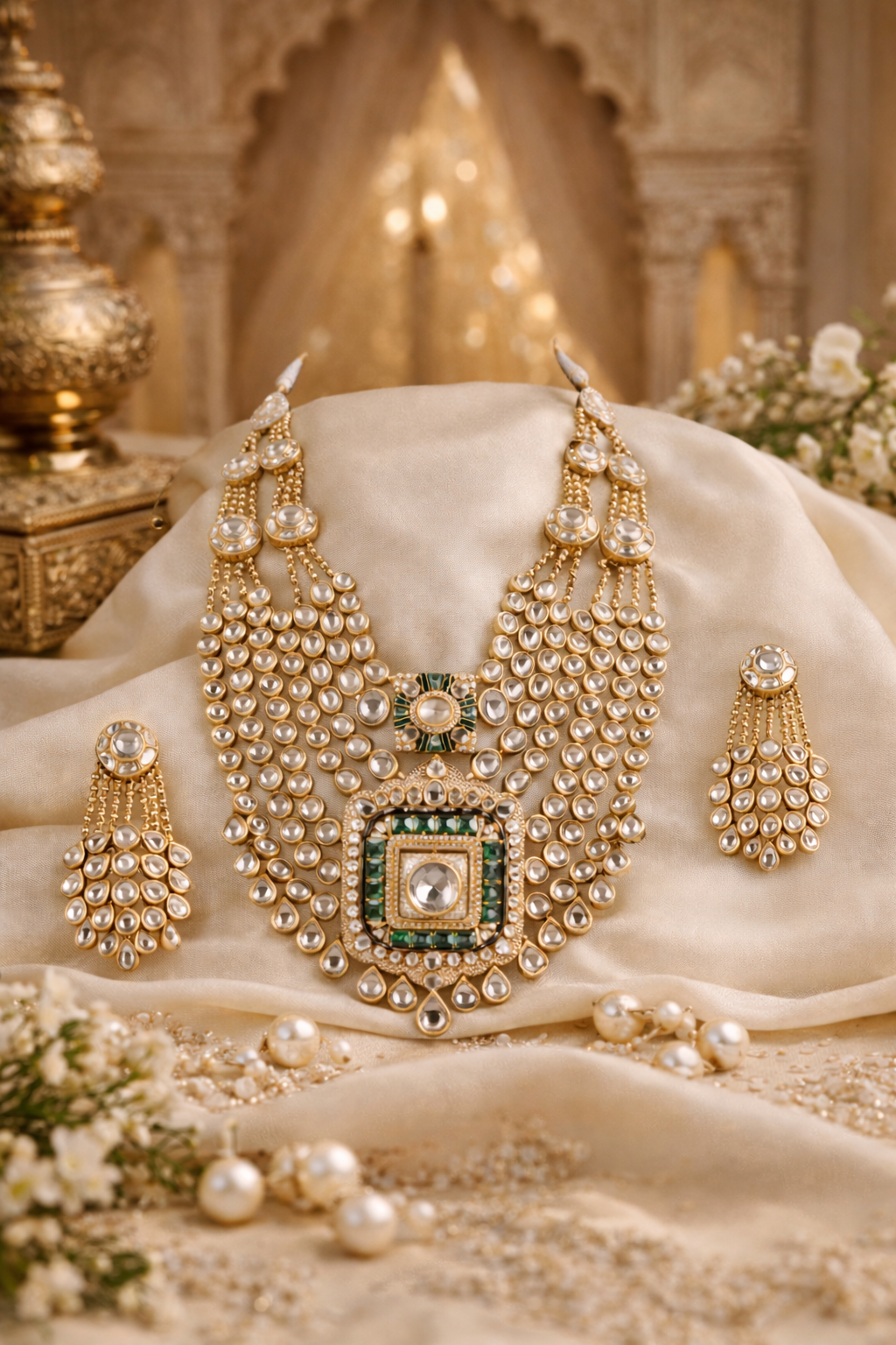 The Royal Cascade Polki Set