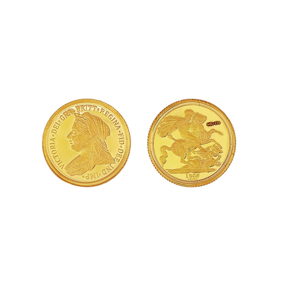 The 22kt Gold Coin ( Ginni ) of 2 Grams