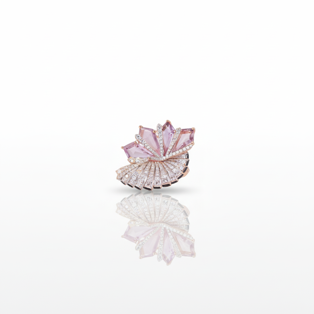 Rosé Sunburst Ring