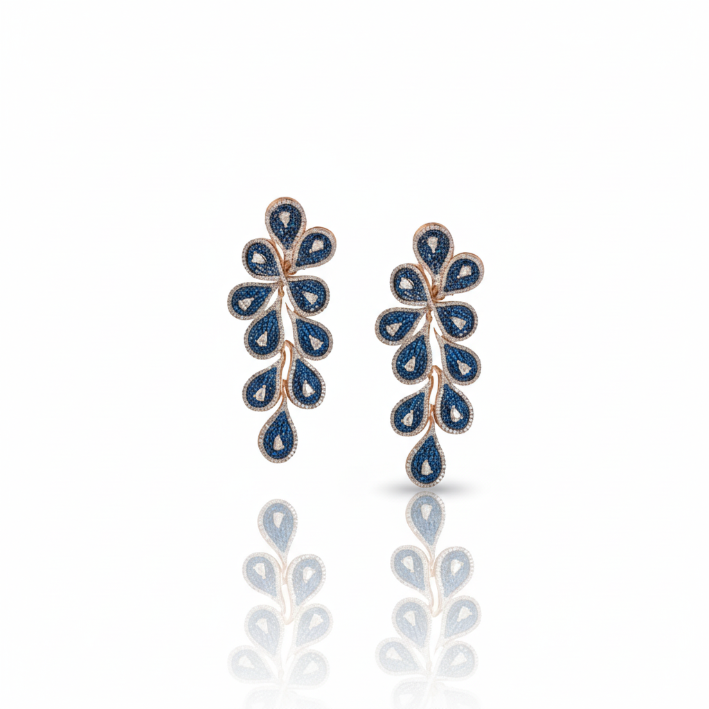 Midnight Petal Earrings