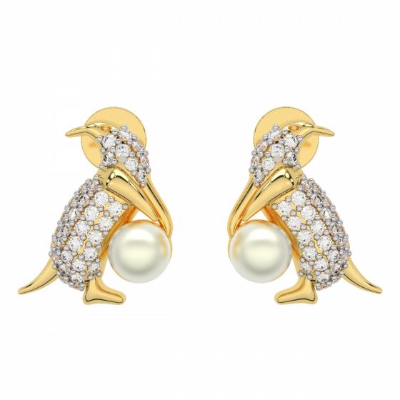  Pearl Diamond Earrings