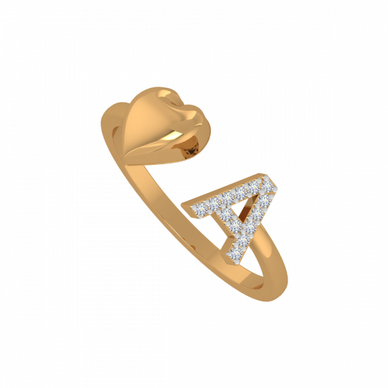  A Shaped Diamond Ring