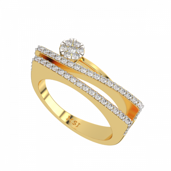 Waves Entwined Diamond Ring