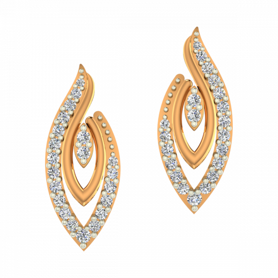Marquise Flash Diamond Studs