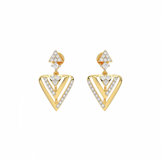  Christmas Triangle Diamond Earrings