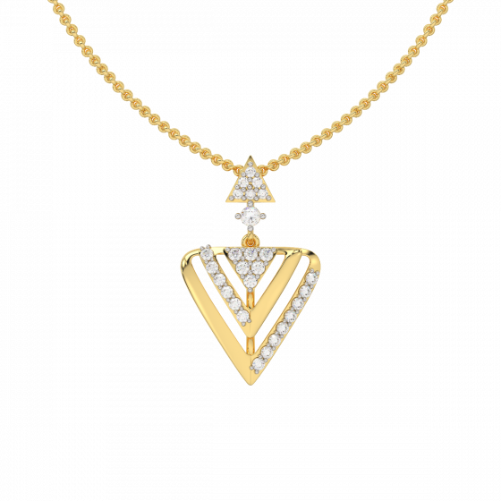 Christmas Triangle Diamond Pendant