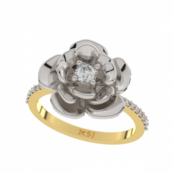 The Flora Solitaire Gold Diamond Ring