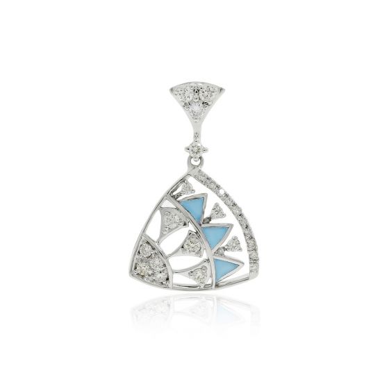 The Traditional diamond and Enamel Pendant 