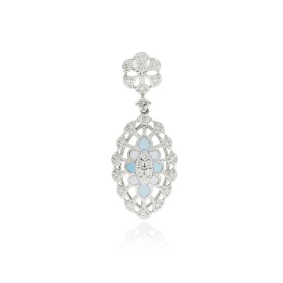 Pretty Enamel Diamond Pendant
