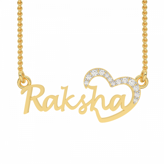 Raksha Name Personalized Diamond Pendant