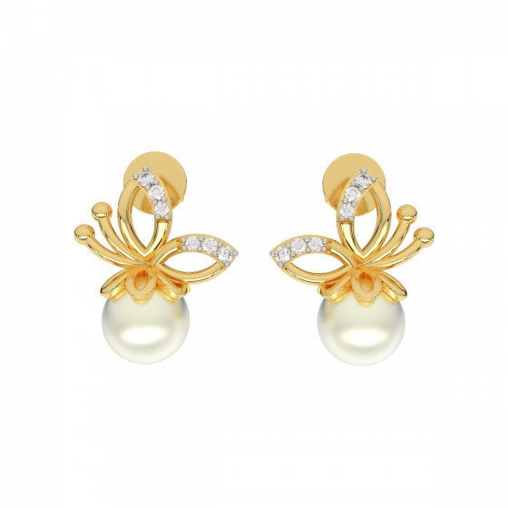 Wholesome Pearl Diamond Earrings