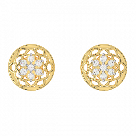  Stellar Flower Diamond Earrings