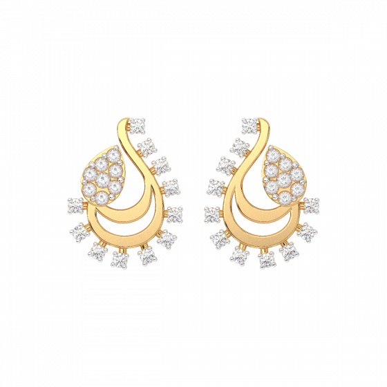 Classic Swan Diamond Earings