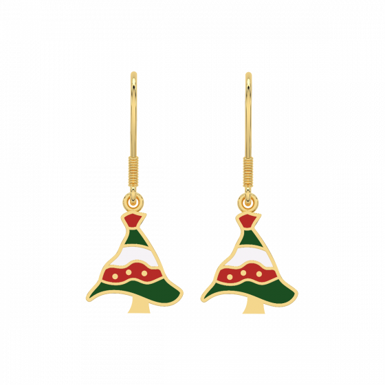 The Colored Christmas Tree Hoops