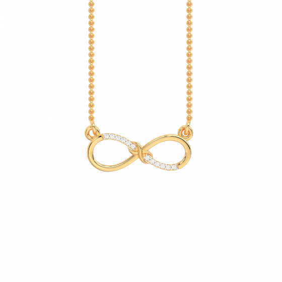  Forever Infinite  knot Diamond  Pendant 