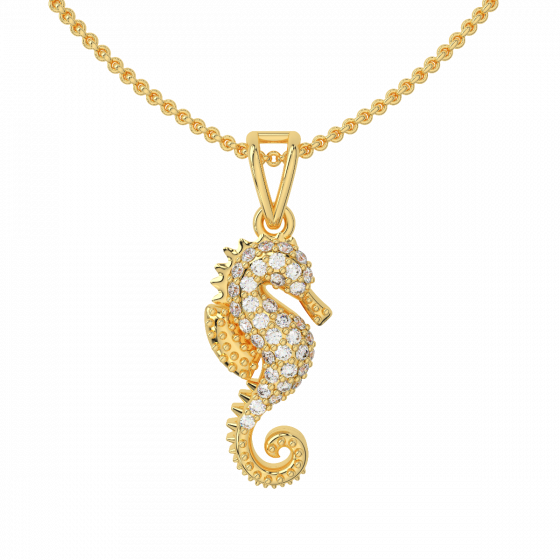  Sea Horse  Diamond Pendant