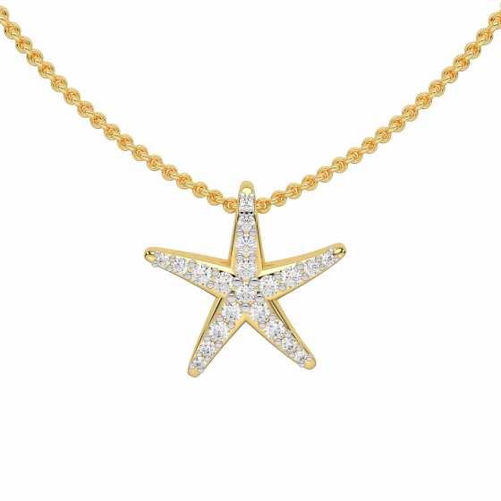 Starfish Diamond Pendant