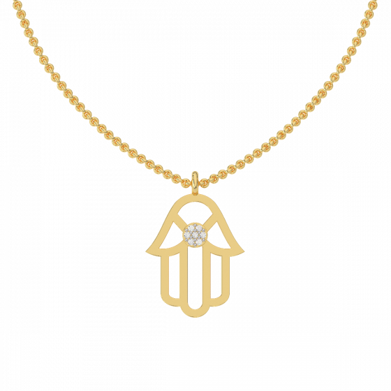  Hamsa Diamond Charm Pendant