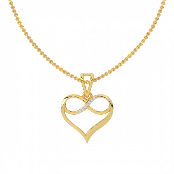  Infinity Heart Diamond Pendant