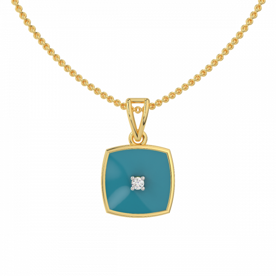  Diamond Enamel Pendant