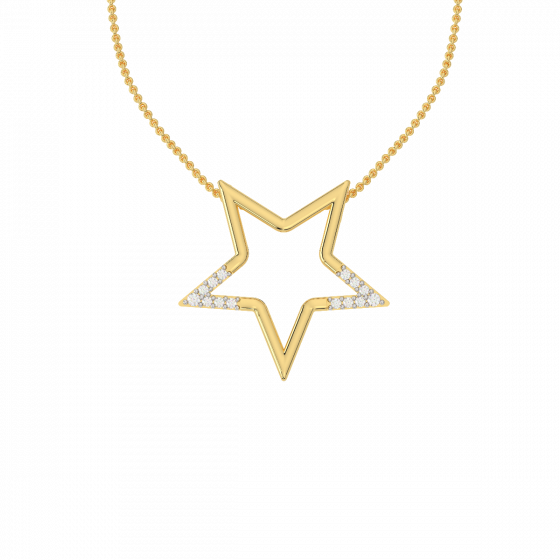 Star Shaped Diamond Pendant