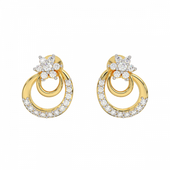 Floral Suave Diamond Studs