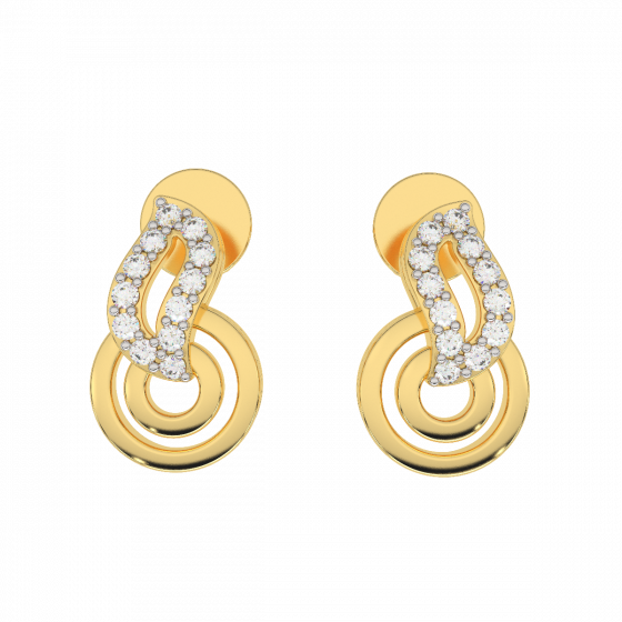 Gold Diamond Earrings