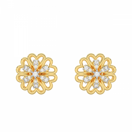 Floral Diamond Studs