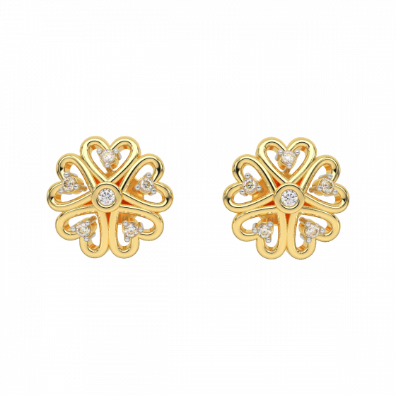 Classic Floral  Diamond Studs