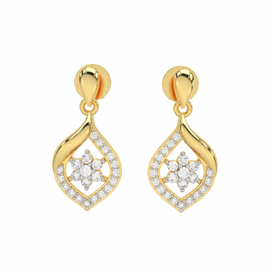 Floral Sway Diamond Earrings