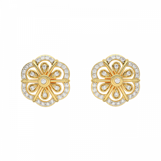 Floral Diamond Studs