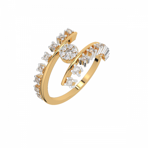 Twirl Diamond  Ring