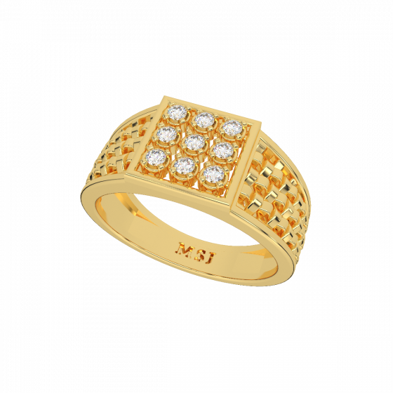 Diamond Mat  Men's Ring