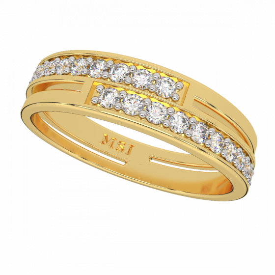 Love Ripples Half Eternity Diamond Ring