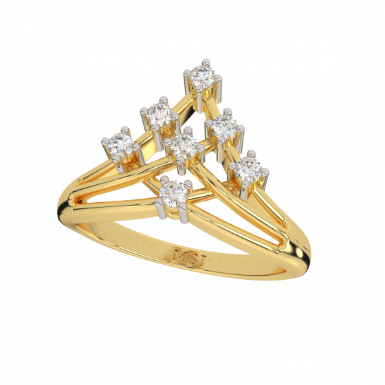 Golden Maze Fashion Diamond Ring