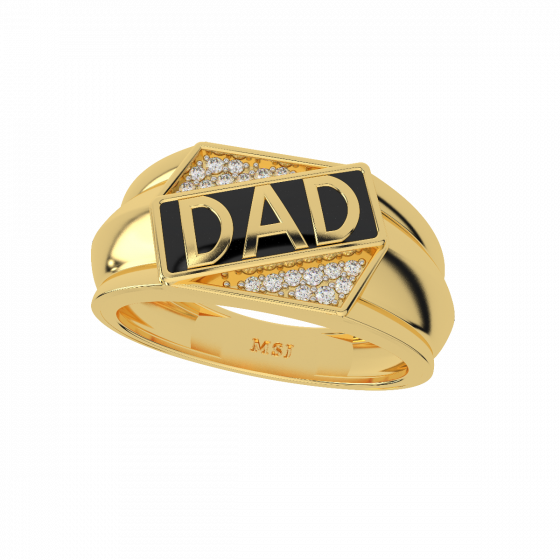 Best Dad Ever Diamond Men's Ring