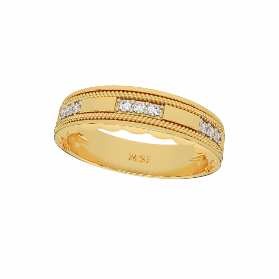 Golden Lanes  Diamond Ring