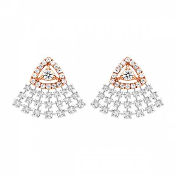 Pyramid Diamond Earrings