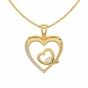 Heartbeat Diamond Heart Pendant