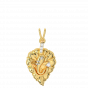 Lord Ganesha Leaf Diamond Pendant