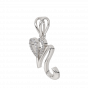 Letter N Heart Shaped Diamond Pendant