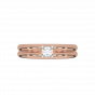  Two Tone Solitaire  Diamond Ring