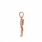 Letter K Heart Shaped Diamond Pendant