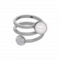  Pearl Curls  Diamond  Ring