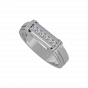 White Streak Diamond Men's Ring