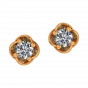 Golden Petals Diamond Studs