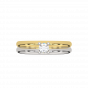  Two Tone Solitaire  Diamond Ring