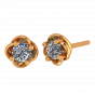 Golden Petals Diamond Studs